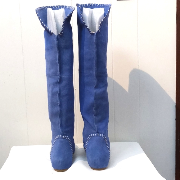 ZigiNY LEATHER High Boots Sky Blue or Chocolate Brown| 8 US - Picture 6 of 13